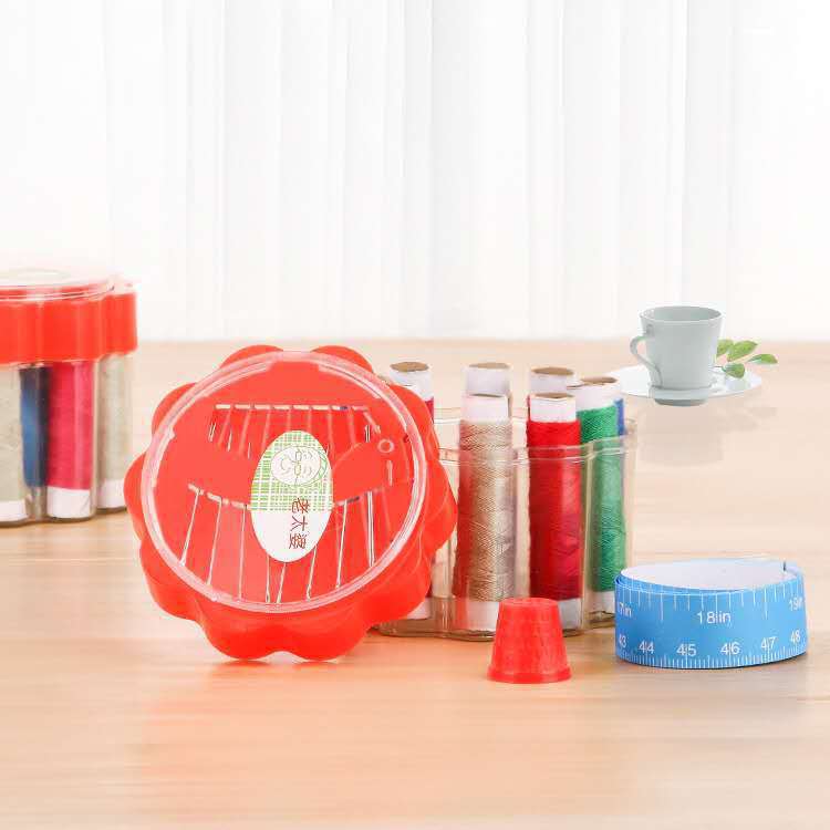 2 Yuan Shop Needle Box Hand Sewing Needle Kit Needle And Thread Treasure Box Free Tape Gauge Thimble Manufacturers Wholesale Specification drawing