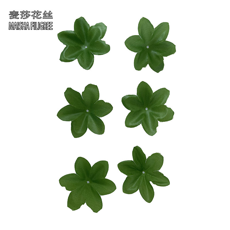 工厂厂家跨境植物绿色树叶花叶花片称斤绢花银色圣诞树叶片仿真花详情11