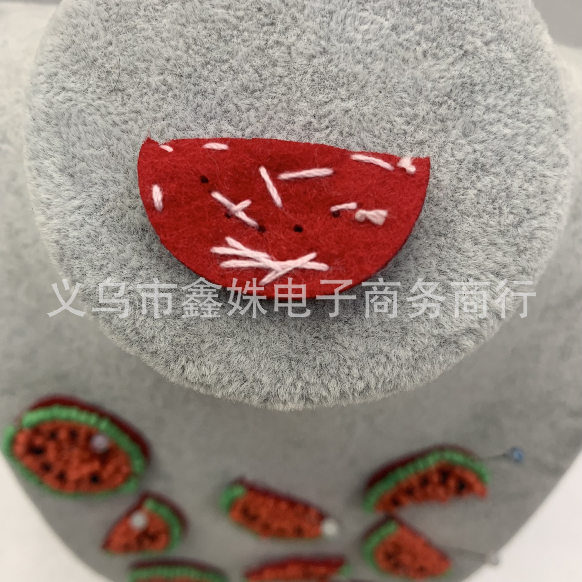 Handmade watermelon beaded fruit fabric clothing, shoes, hats, bags and accessories Specification image