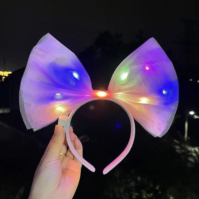 The popular headband, bow, glowing headband, sweet photo shoot, fairy headwear, concert glow-in-night toy, shining Application Scenario