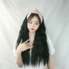 Lazy person's hair band, wig, one-piece seamless, half-head cover style long curls, shaking sound, sweet wool curls long hair direct sales Specification image
