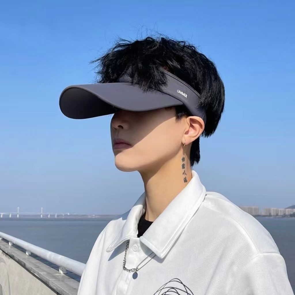 Outdoor Running Sports Tennis Hat Female Summer Outing Big Eaves Ice Silk Cool Feeling No Cap Cap Uv Protection details Picture
