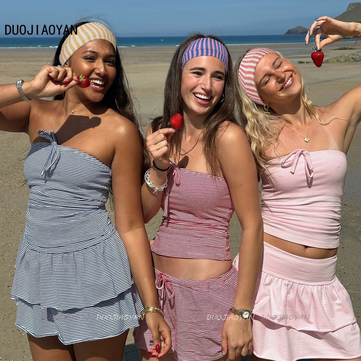 New cross-border striped hair band with edge printing, elastic and fashionable hair accessory, sports yoga, sweat-absorbing and breathable headband from Europe and America Specification drawing