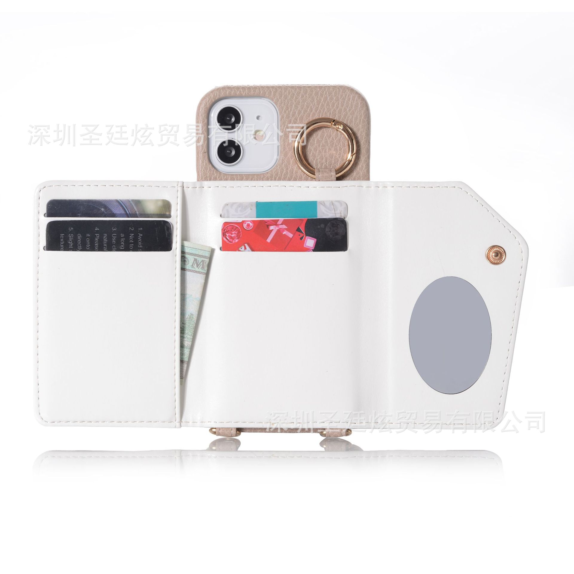 This is a popular Japanese iPhone14 phone case, coin purse, two-in-one split card case and phone case details Picture