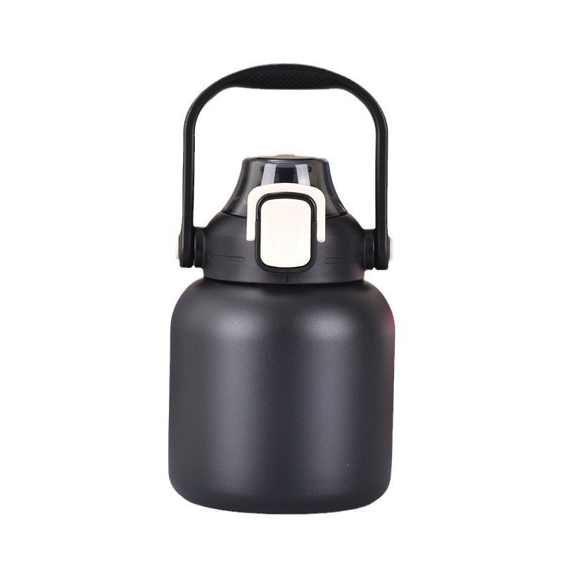 304 Stainless Steel Student Pot Belly Cup Outdoor Portable Portable Sports Kettle Vacuum Vacuum Cup With Straw Clamshell Item Picture