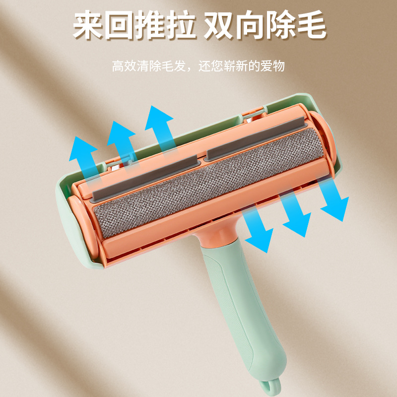 New wall-mounted anti-slip handle cat ear depilation brush, bed sheet and sofa desiring and depilation roller brush, washable in stock for wholesale Specification image