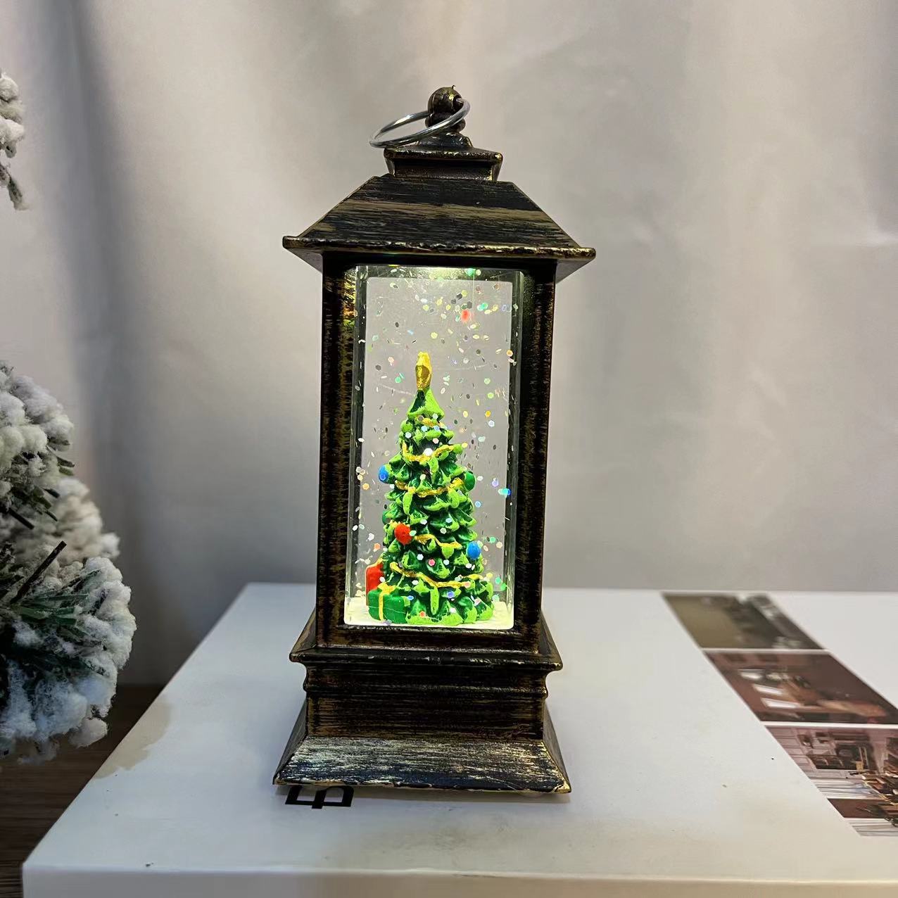 Christmas Decorations Small Oil Light Interior Wind Light Christmas Wind Light Night Light Portable Led Electronic Light Specification drawing