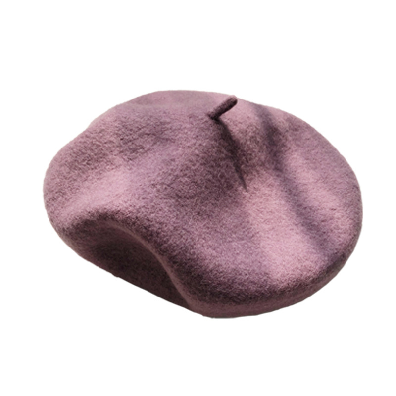 Wool Beret Woman Autumn Winter Korean Version Japanese Sweet Lovely Bud Hat British French Painter Hat Wool Hat Item Picture