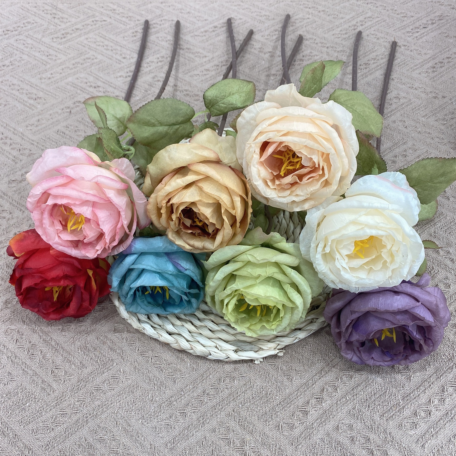 Other Simulation Crafts Simulation European Single Rose Cross-Border Wedding Home Artificial Decorative Flowers