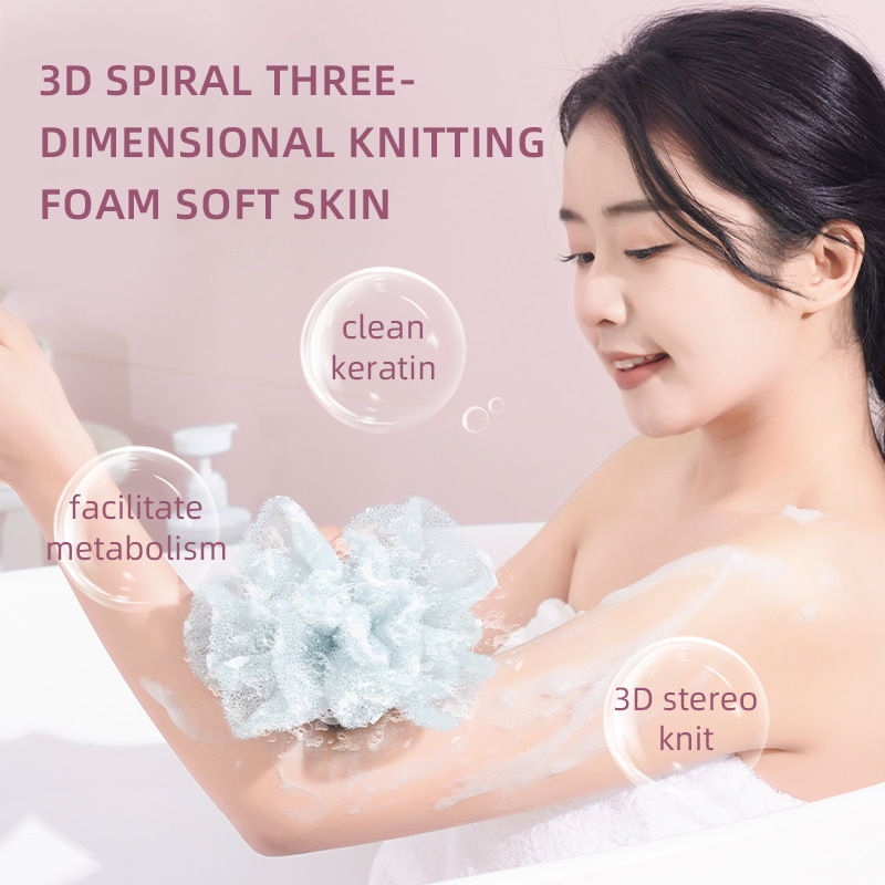 Stretch bath ball; back scrubber;  washcloth; wash tool. Application Scenario