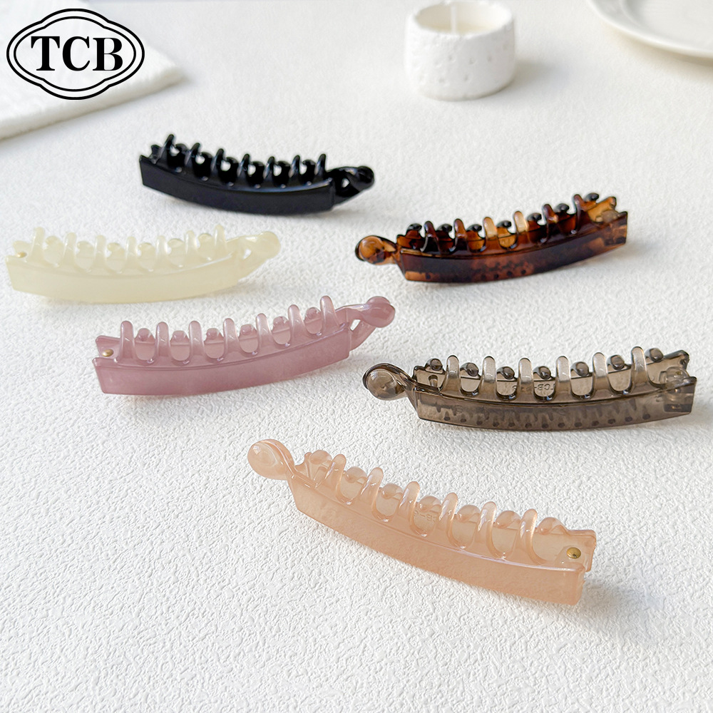 亮面香蕉夹竖夹小号高马尾抓夹女高级感2025新款一字发夹源头厂家详情3