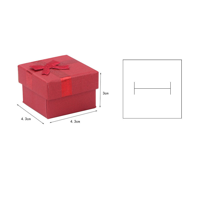 Korean Custom Mixed Color Bow Paper Ring Necklace Jewelry Packaging Display Storage Box Gifts Item Picture