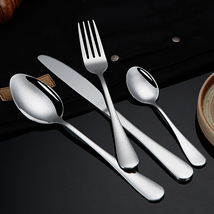1010不锈钢餐具勺子西餐用品刀叉勺长柄冰勺酒店创意礼品可加logo