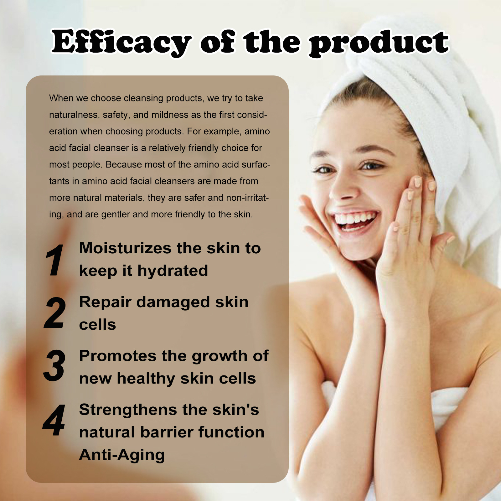 Eelhoe Amino Acid Cleansing Foam Gently Cleanses, Removes Blackheads, Lightens Acne Marks, Moisturizes And Tightens Pores Specification drawing