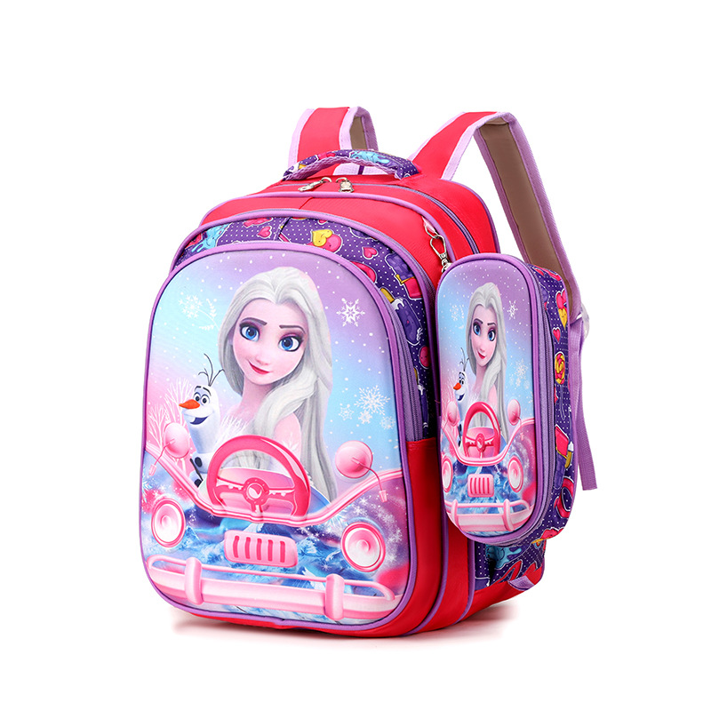 Cross-border primary school and children's schoolbag set, 16-inch 3D boys' and girls' lunch bag, detachable handle backpack Item Picture