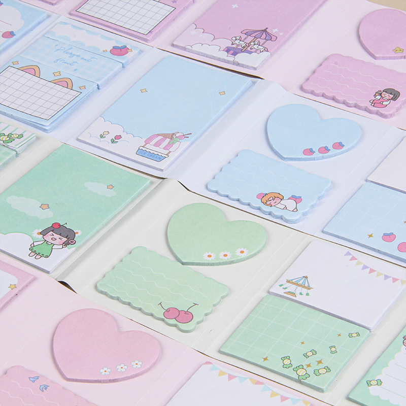 The cartoon 60% off sticky notes are very cute and sticky. The Korean-style sticky notes are used for students to stick N times. DIY notebook decoration Specification image