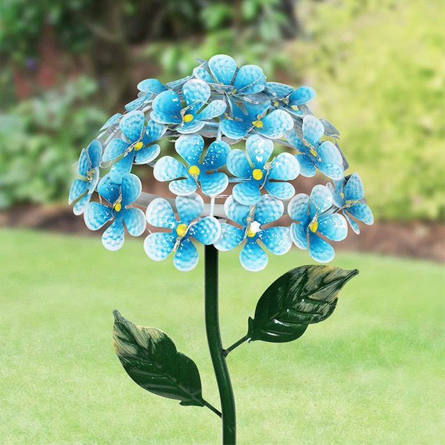 Amazon cross-border hydrangea pole solar pole light, LED light, outdoor garden decorative light, courtyard ironwork light