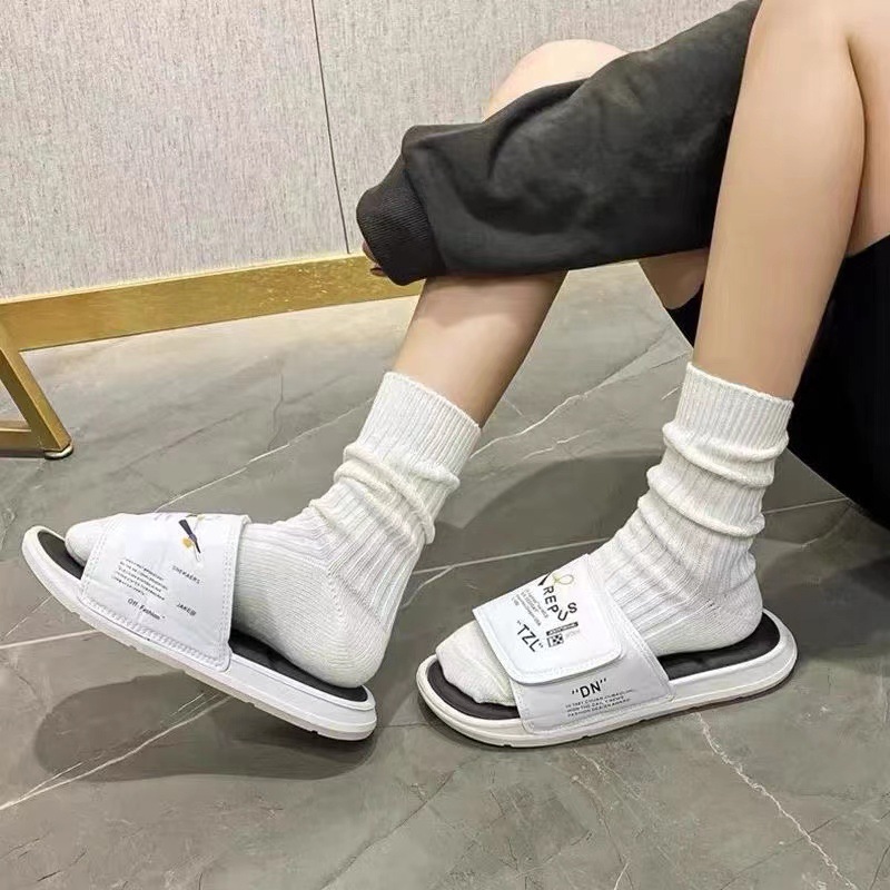 Socks Men Yue Wenle Double Needle Thick Thread Solid Color Mid-Tube Socks Autumn Winter Vintage Cotton Sports Stockings Factory Wholesale Specification drawing
