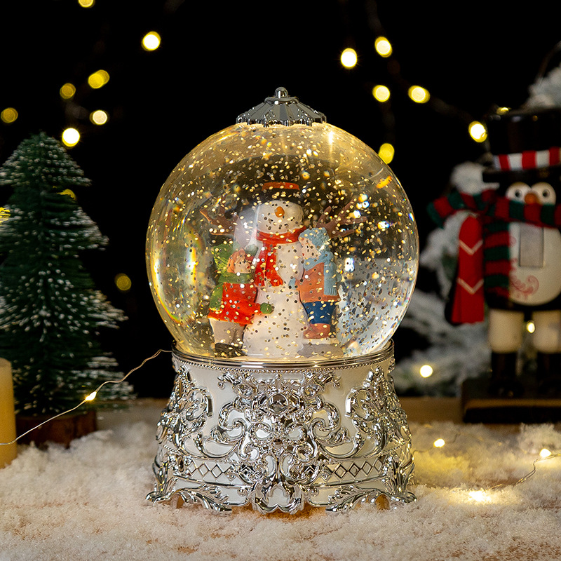 Christmas decorations: water ball lamps, glowing music boxes, snowflakes, crystal balls, wind lanterns, ornaments, Christmas gifts Application Scenario