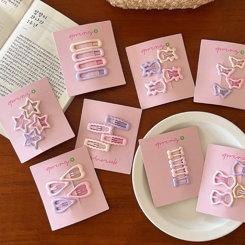 Star hair clips, cute bangs clips, forehead clips, female side hair clips, small clips, hair accessories, bb clips, children's hair accessories details Picture