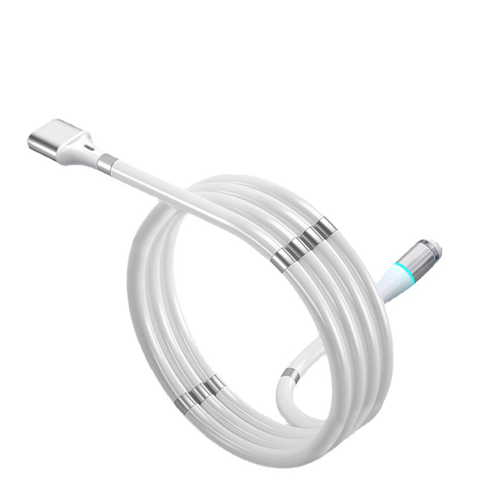 Factory direct sales of magnetic absorption data cables, portable magic rope mobile phone fast charging cables, 360-degree blind magnetic charging cables Item Picture