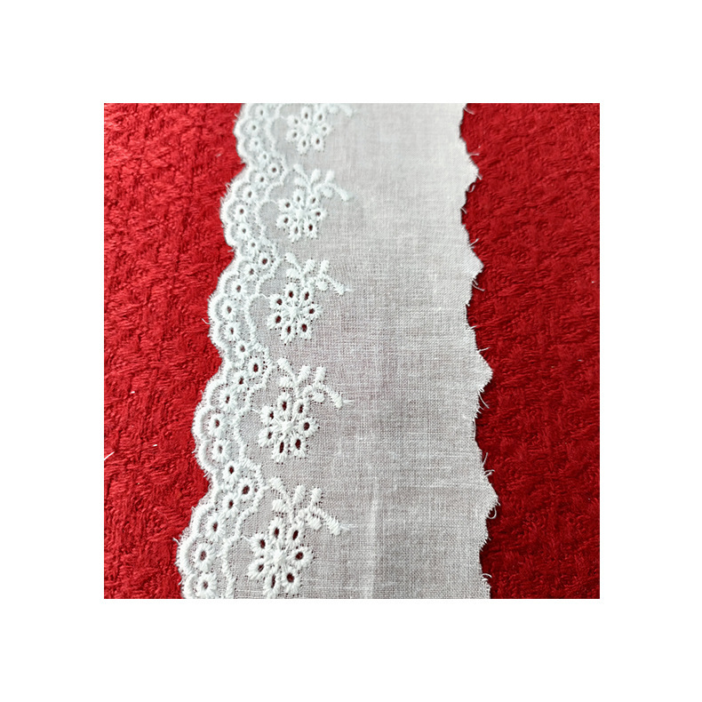 Wavy cotton fabric, perforated cotton thread, carved holes, embroidered lace, water-soluble lace accessories for children's clothing are available in stock from the source Application Scenario