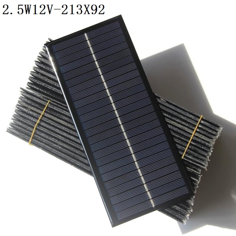 6W 5W 4W 3W 2.5W 2W 1.5W 12V Solar Panel Laminated Plastic Battery Small Board Item Picture