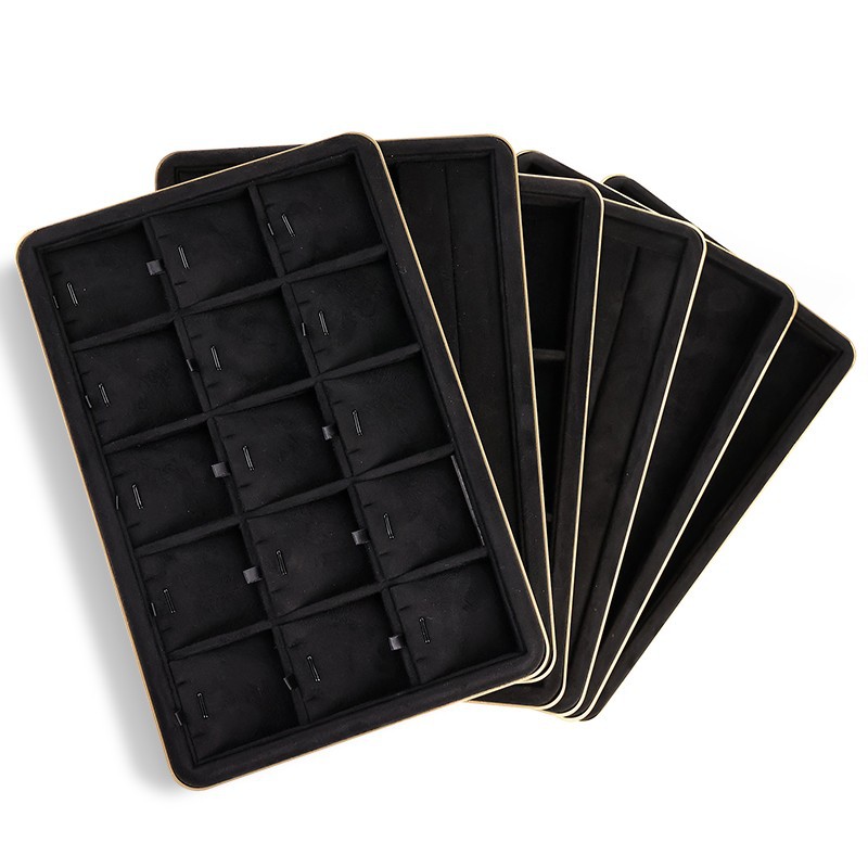 【 Factory Self-operated 】 Zhongmeida high-end black jewelry display plate, ring and necklace storage plate Application Scenario