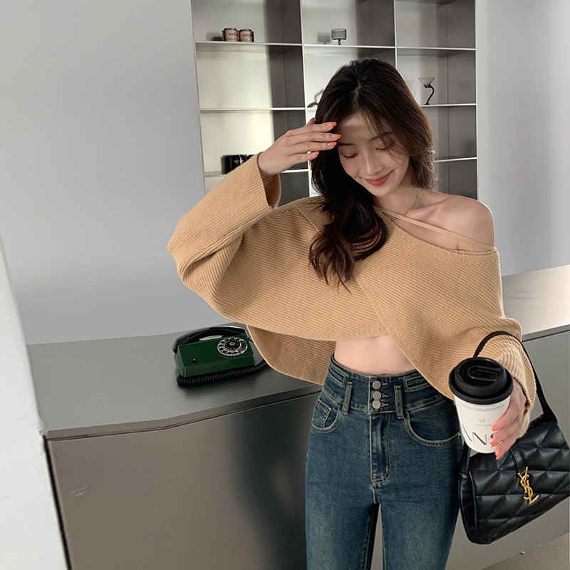 ZY design sense cape-style knitted sweater for women's autumn and winter new style, stylish and youthful sweater H962 Specification image