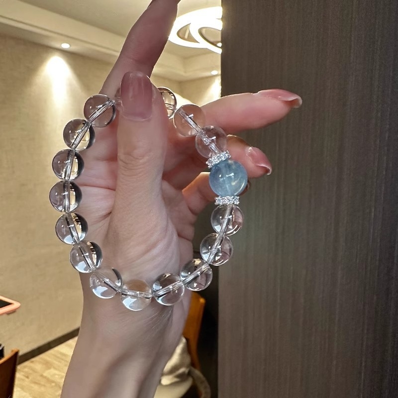 露丝同款海蓝宝水晶手链DIY水晶手串事业健康串珠送闺蜜礼物