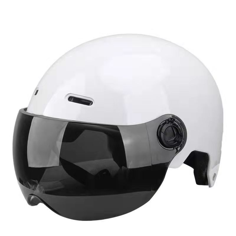 Four Seasons 3C Certified Electric Motorcycle Battery Helmet Frosted For Men And Women With Light Grey Sun Protection Cute Summer Item Picture