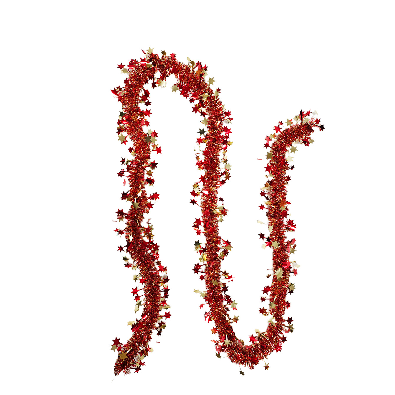 Cross-border bestseller: 2-meter encrypted 9cm star-shaped Christmas decorative wool strips, scene arrangement, colorful strip latte art Item Picture