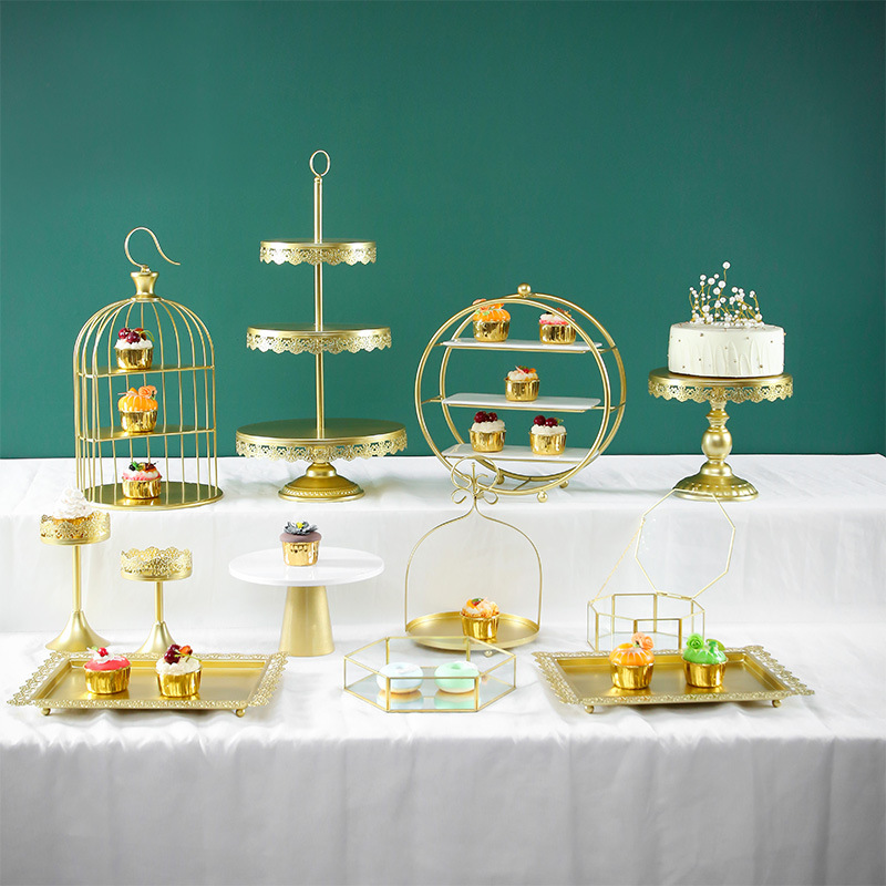 European Dessert Table Decoration Display Rack Wedding Decoration Cake Tray Afternoon Tea Heart Rack Cold Tea Break Table details Picture