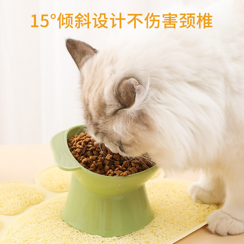 Original neck guard bowl, dog supplies, pet bowl, dog food bowl, cat drinking bowl, high-legged bowl, rice bowl details Picture