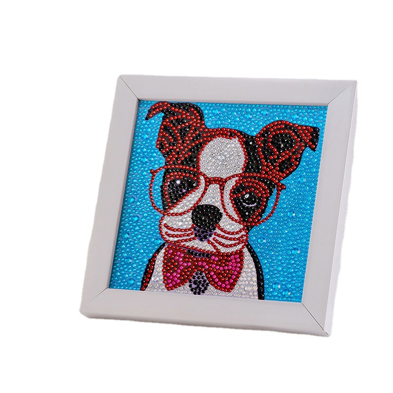 钻石画/钻石画儿童卡通/贴纸钻石画/日历挂杆/相框装饰白底实物图