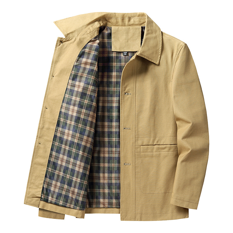 Wholesale of cross-border foreign trade men's outerwear, men's spring and autumn jackets, business casual men's pure cotton jackets and tops