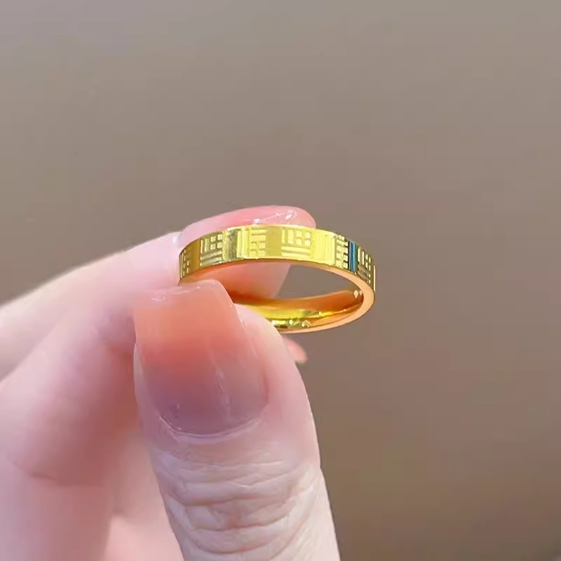 Nuevo estilo zhoujia herencia fortuna caracteres para hombres y mujeres premium vegano diseño de nicho por mucho tiempo no se pierde color ligero lujo alto sentido anillo Application Scenario