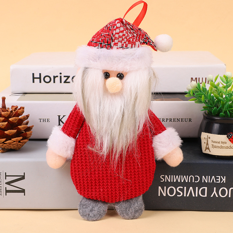 Christmas decorative fabric pendants, Santa Claus snowman reindeer Christmas doll pendants, Christmas tree details Picture