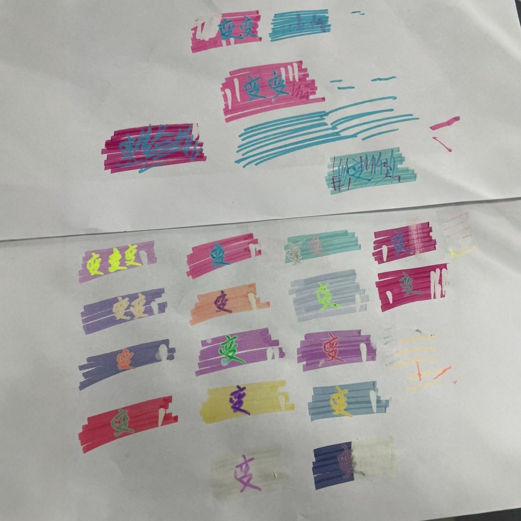 Tl-335 Laminated Highlighter Mild Natural Double Head Fluorescent Pen Base Color Overlay Color Does Not Cover Painting
