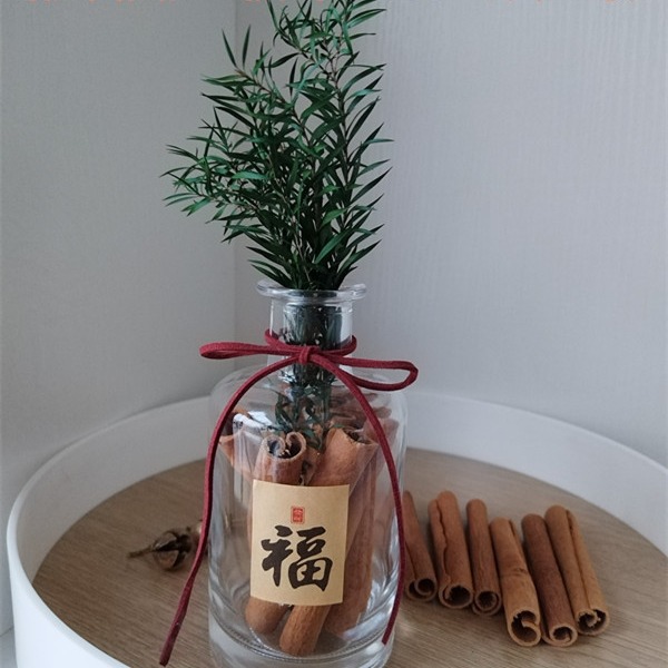 Cinnamon Wealth Bottle Decoration Narrow Mouth Vase Wealth Pot Belly Home Decoration Fragrance Fragrance Cinnamon Stick Jewelry Aromatherapy Application Scenario