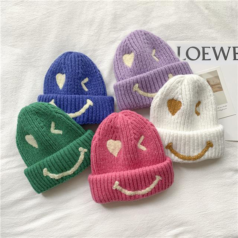 Amazon's best-selling hats for foreign trade, trendy brand hats, smiling woolen hats, new autumn and winter styles for men and women, and adult knitted hats are in stock and available. Drop shipping is supported Specification image