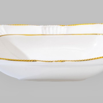 Wholesale of light luxury ceramic tableware sets, high-end gold-plated plates with gold edges Item Picture