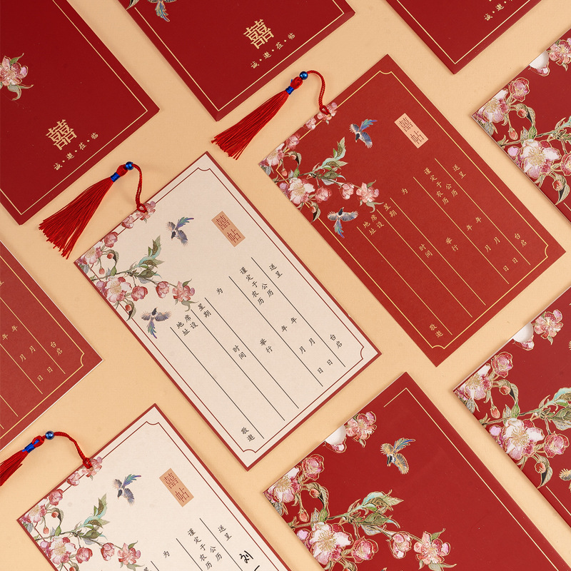 Wedding Invitations 2026 New Style Wedding Invitations, grand and high-end Chinese-style wedding banquet invitations, engagement invitation letter printing Specification image