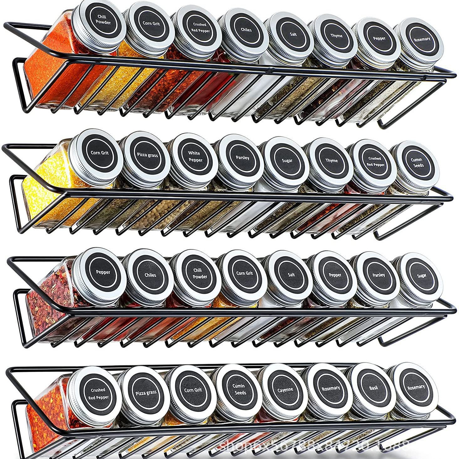 厨房用品收纳置物调料架无罐子厨房拆装置地壁挂家居跨境调味架