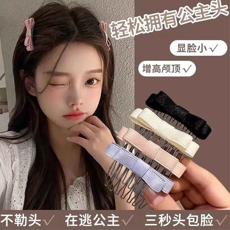 The trendy bow bangs hairpin exudes a sense of high-end style. It is a versatile side hairpin for styling and styling