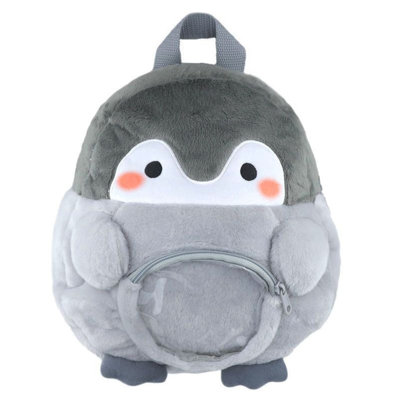 We have penguin cartoon backpacks, cute girls' backpacks, doll bags, plush mini schoolbags in stock Item Picture