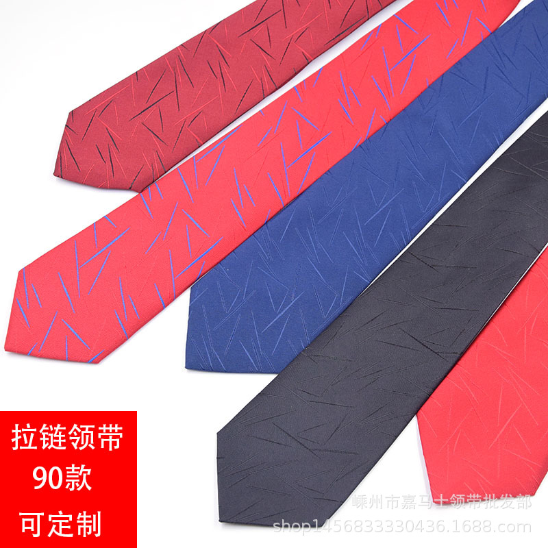 Groom Marriage Free Knot Easy Pull Business Professional Inch Shirt Casual Men 8Cm Lazy Zipper Tie Wholesale details Picture