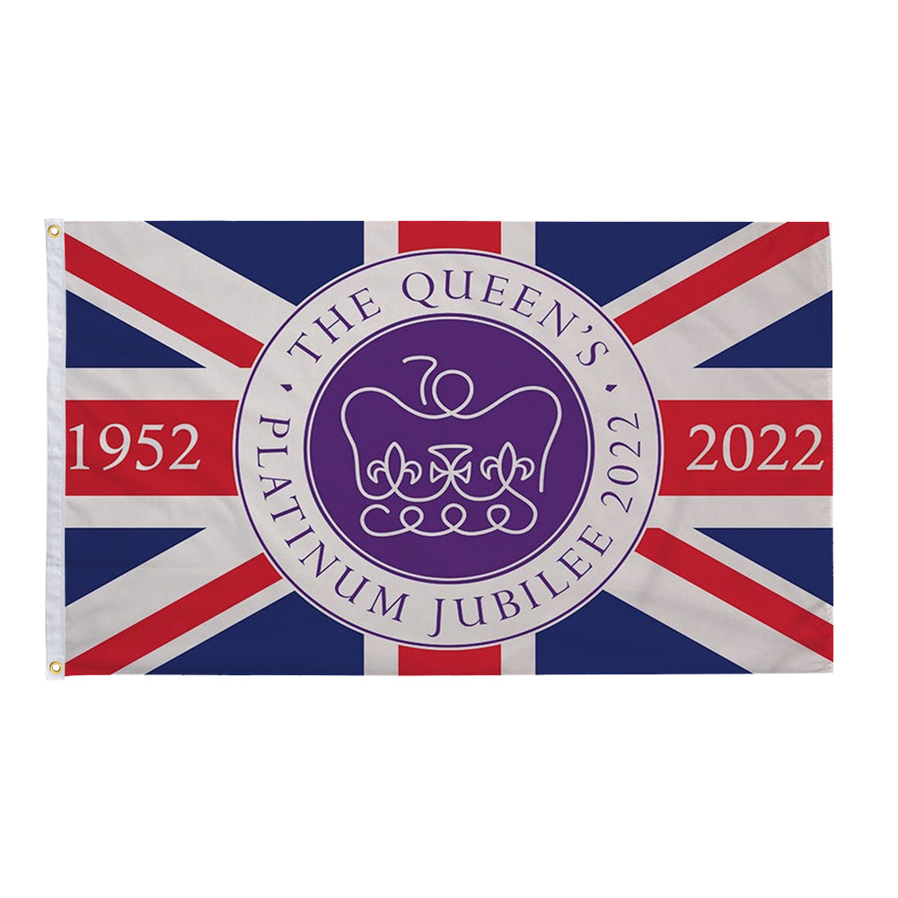 跨境现货英国女王节英国国旗3*5ft涤纶大旗旗帜装饰UK JUBILEE详情图4