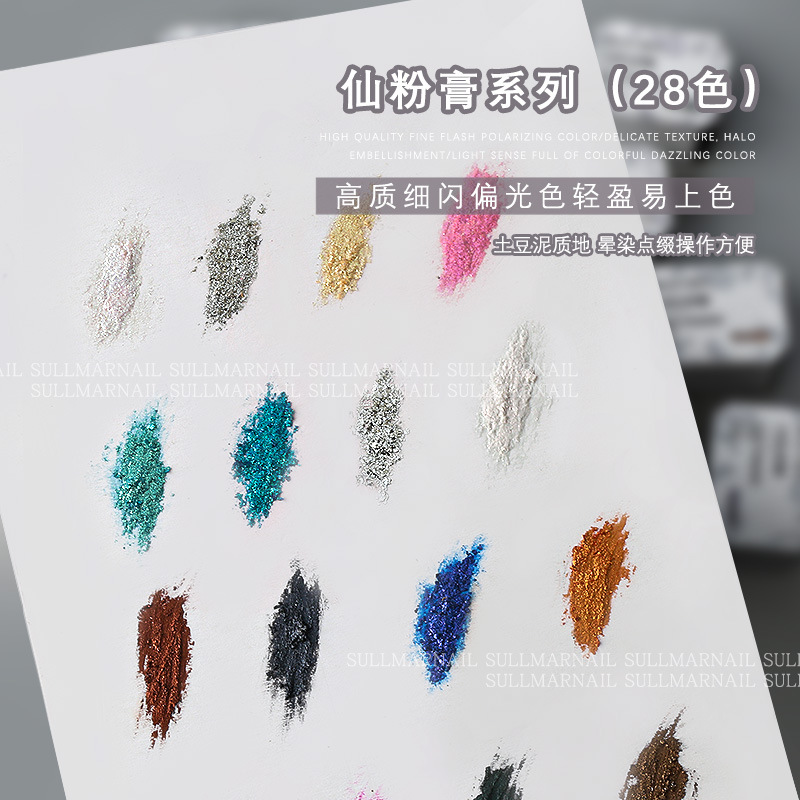 美甲钻饰品/螺钿贝壳片/美甲饰品/美甲片儿童短款可爱/闪粉产品图