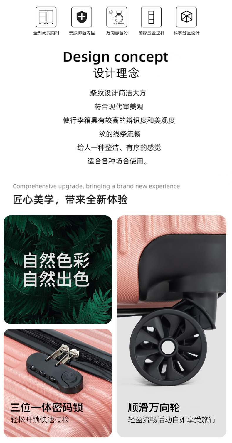 批发20寸拉链行李箱24寸旅行箱万向轮密码拉杆箱活动礼品登机箱详情5